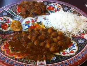 India Palace Edison Channa Masala, Alu Baingan