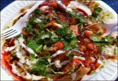 Samosa Chaat @ Desi Galaxy Edison