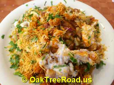 Samosa Chaat on Oak Tree Road